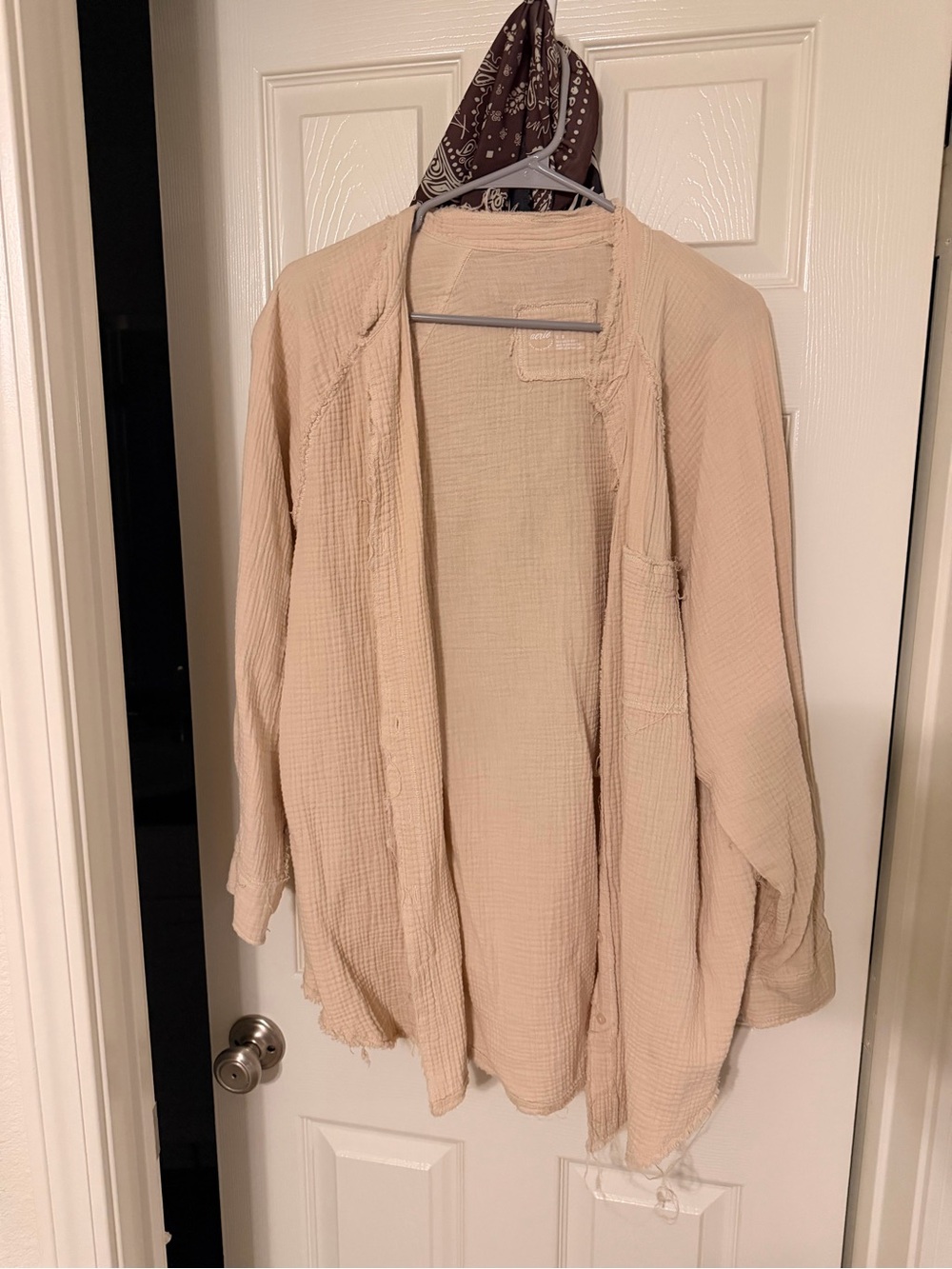 aerie Cream Button-Up Shirt